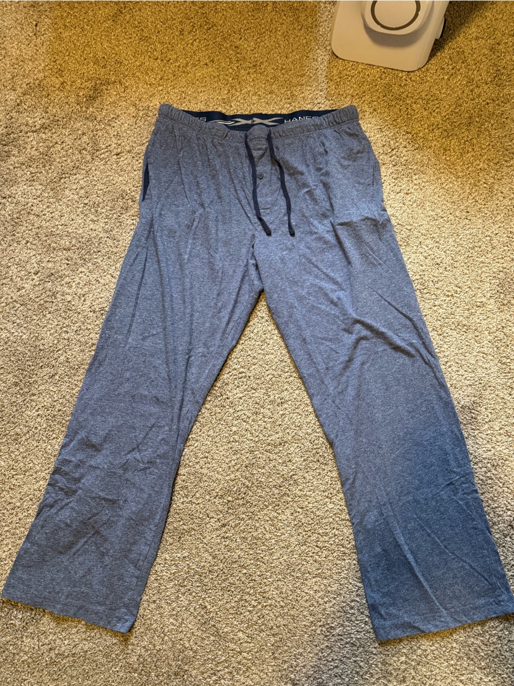 Hanes Men's Heathered Navy Blue Sweatpants Joggers